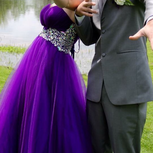 Royal Purple Cinderella prom dress - Picture 4 of 4