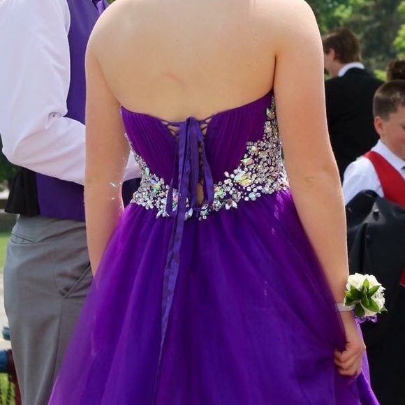 Royal Purple Cinderella prom dress - Picture 2 of 4