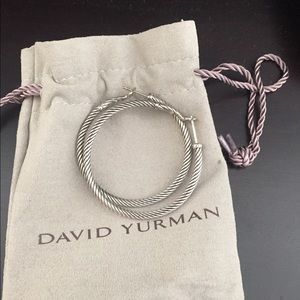 Authentic David Yurman sterling hoop earrings