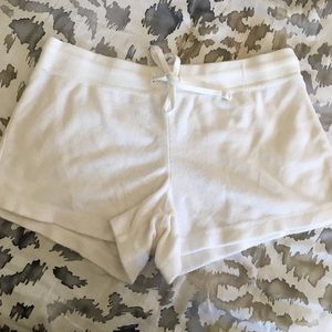 White terry shorts!