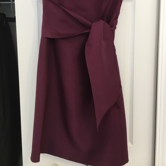Jenny Yoo Collection Strapless Silk Dress in plum - Picture 3 of 5