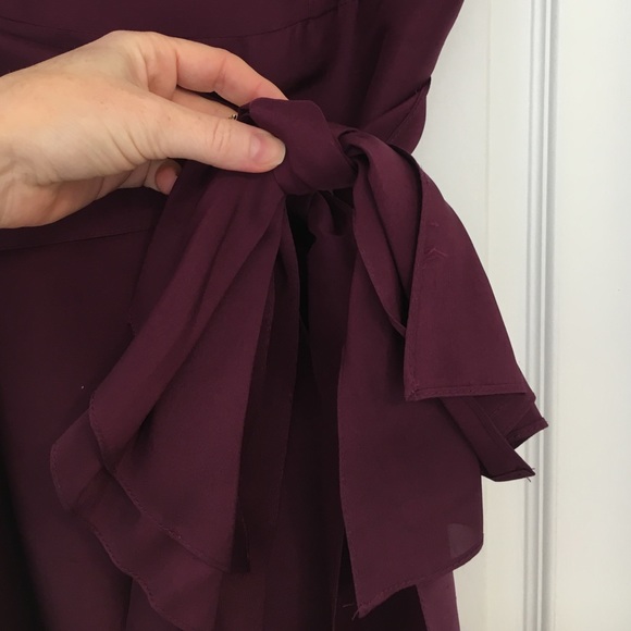 Jenny Yoo Collection Strapless Silk Dress in plum - Picture 4 of 5