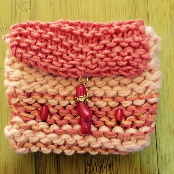 Hand Made Handbags - 🌺G I F T🌺Coral Reef Handmade knit pouch