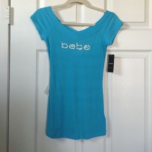 Baby blue Bebe top