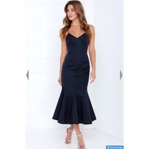NWT Keepsake Crossed the Line Midnight Blue Dress