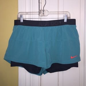 Teal Nike Running Shorts