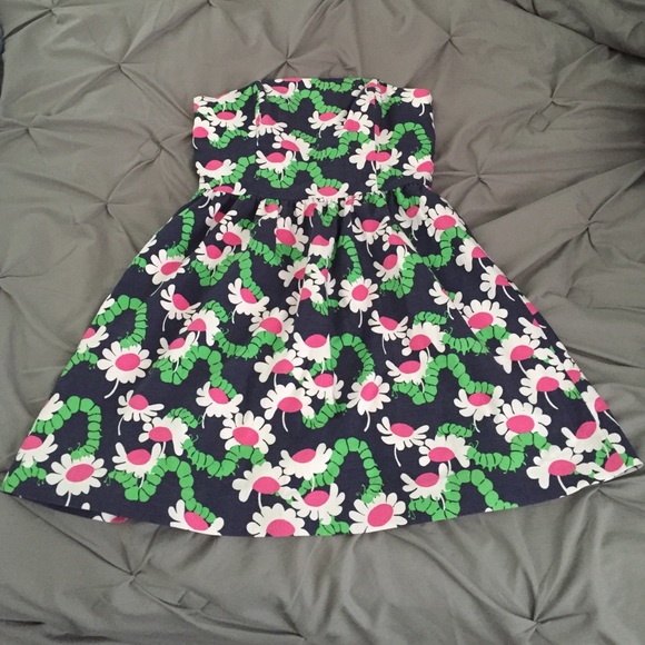 Lilly Pulitzer Strapless Dress Yum Yum Caterpillar