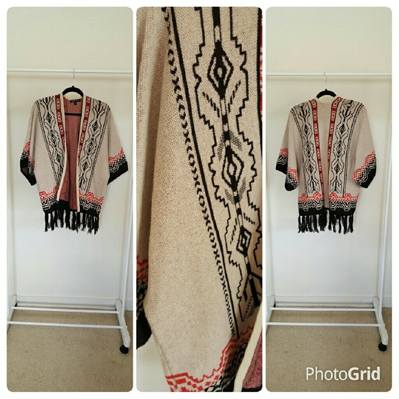 Navajo dolman knit cardigan