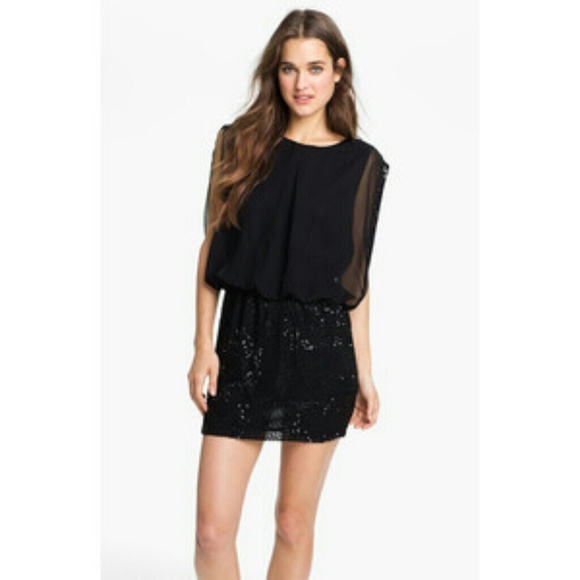 Black sequin dress