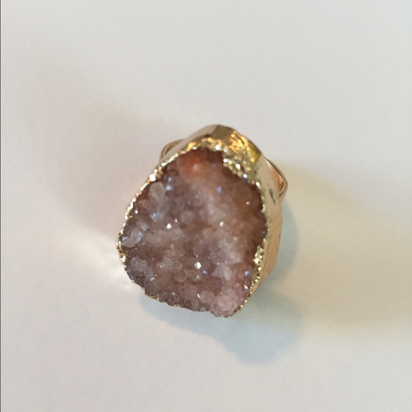 Gold Druzy Ring - Picture 2 of 4
