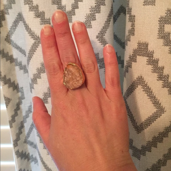 Gold Druzy Ring - Picture 4 of 4