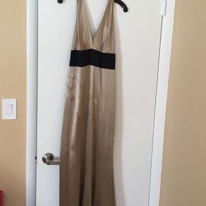 Yigal Azrouel gown. Black and gold/champagne