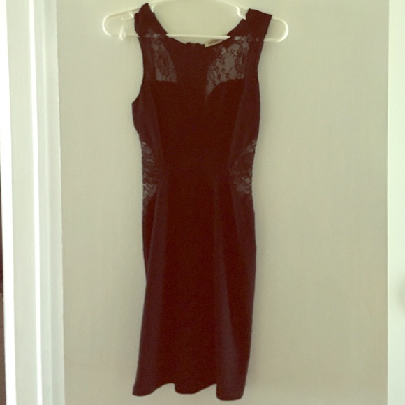 Arden B Black Lace Mini Dress