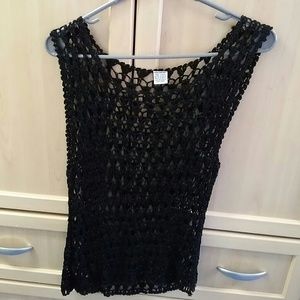 Crochet black sexy top🎀nwot