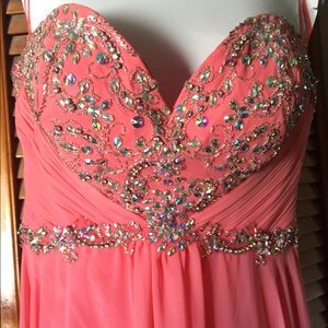 💥make an offer💥Coral/ Pink Sweetheart Prom Dress