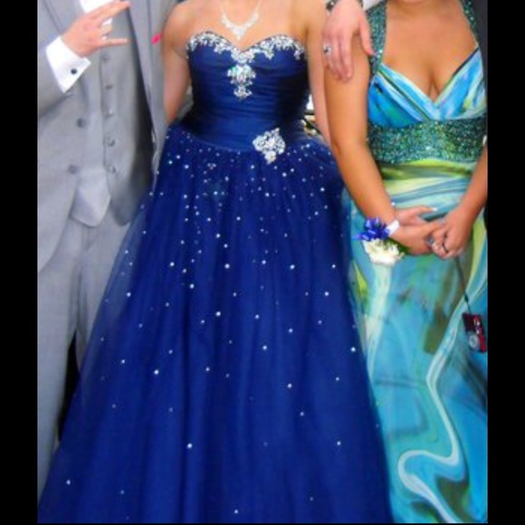Dark Blue Prom Gown