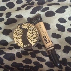 LA girl pro conceal and tarte Amazonian powder