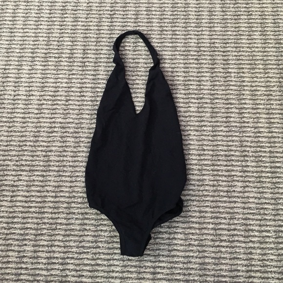 Black Low Rise Leotard