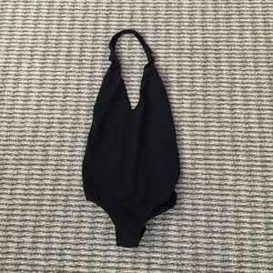 Black Low Rise Leotard