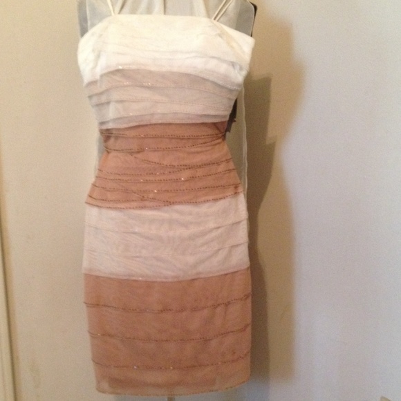 Cache Dresses & Skirts - Cache cream/tan dress
