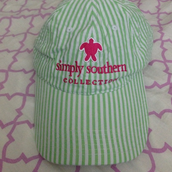 Seersucker baseball hat