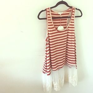 Umgee stripe layering tank