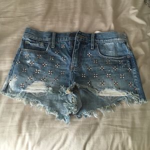 A&F rhinestone short shorts