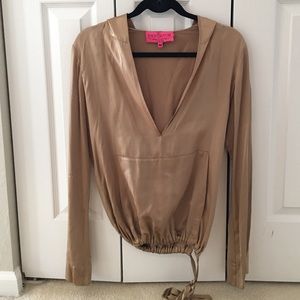 Juicy Couture Silk Gold Long sleeve top