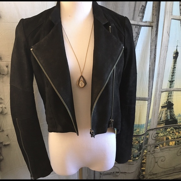 Helmut Lang Goat Leather Biker Moto Jacket Black