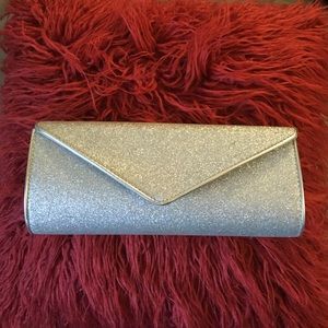 Silver Sparkly Prom Clutch