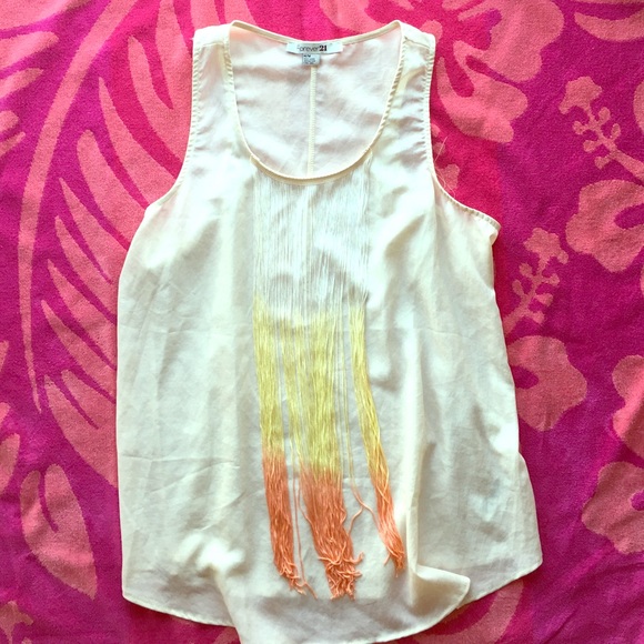 Forever 21 Ombré Fringe Tank