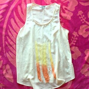 Forever 21 Ombré Fringe Tank
