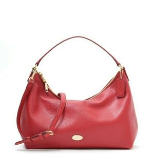 Coach Celeste hobo in red pebble leather!!!