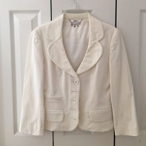 Bebe white 3/4 sleeve blazer