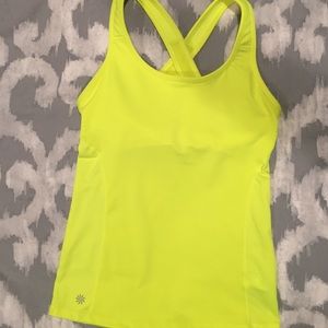 XS neon yellow Athleta tank