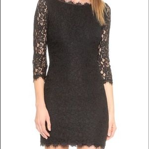 DVF Zarita Black Lace Dress