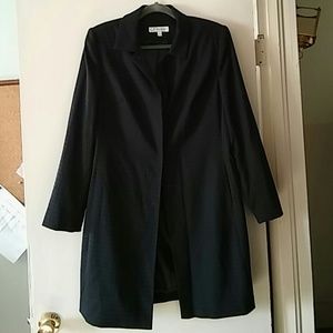 Knee length spring-? jacket