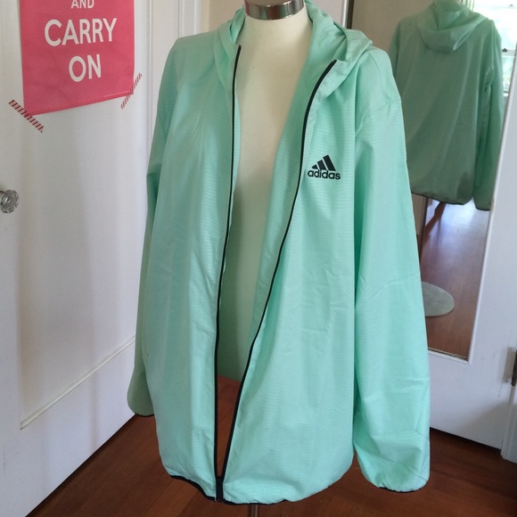 Vintage Adidas zip up with hood. Worn once - Picture 4 of 4