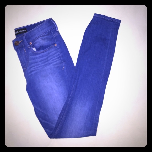 Express Blue 'Faded' Mid Rise Jeans