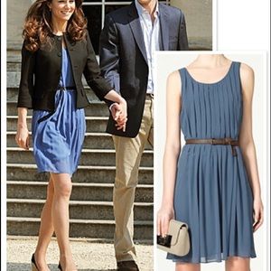 NWT Blue Zara Kate Middleton dress SZ L  -  12