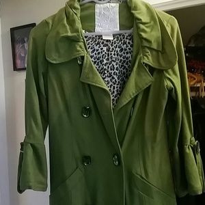 Green jewel peacoat