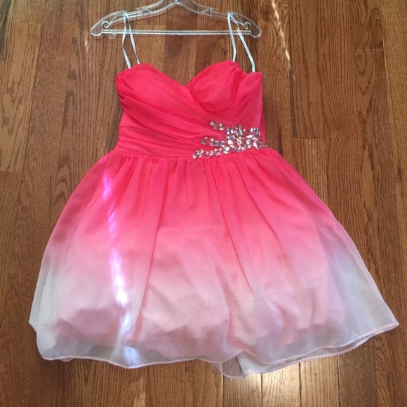 Pink ombré short dress
