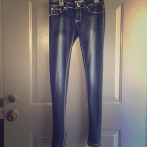 Light washed dark jeans