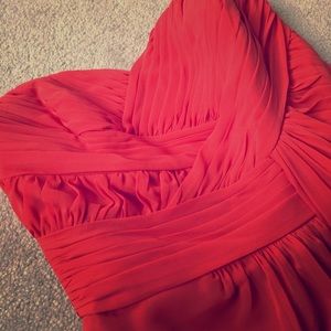 Beautiful coral chiffon prom/bridesmaid dress