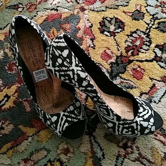 Black & Cream High Heels