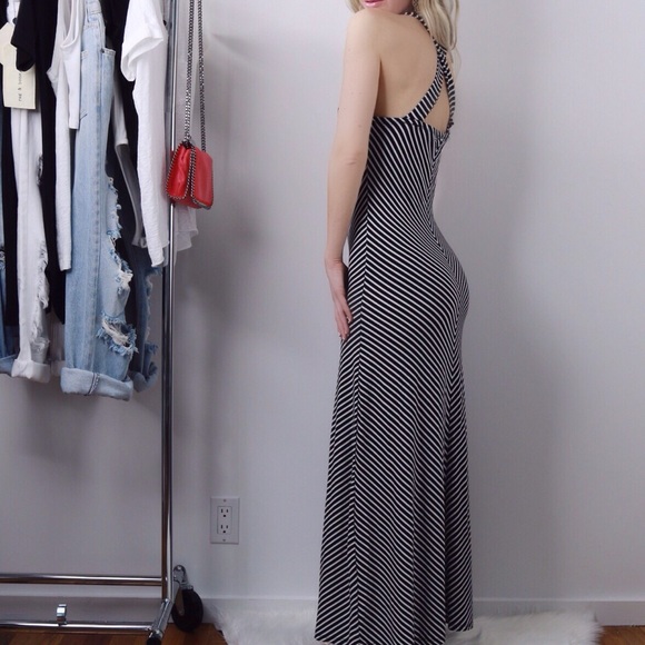 Black Stripe Maxi Dress ▫️Last Item - Picture 4 of 4