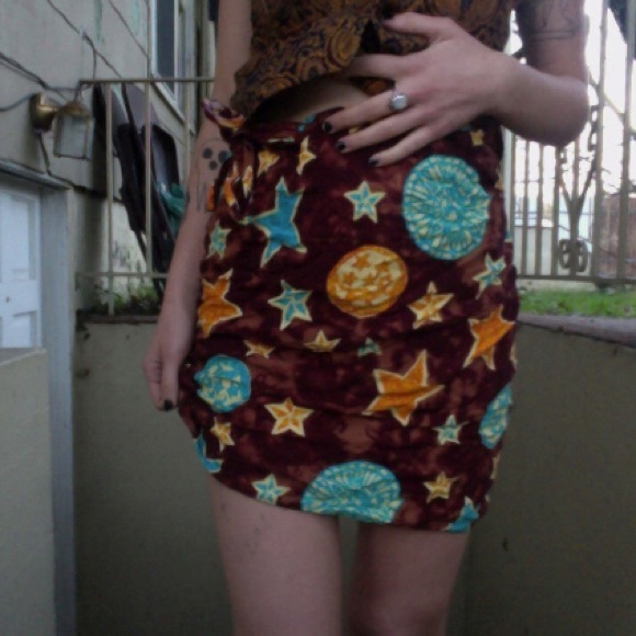 sun & moon wrap skirt