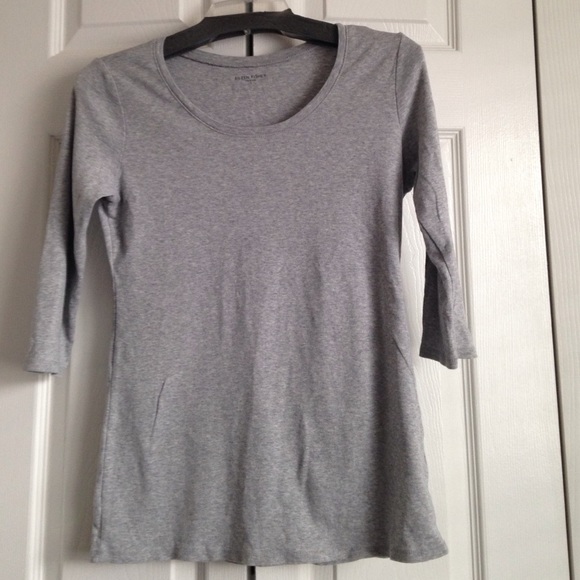 S Eileen Fisher Scpnk 3/4 Slve Tee Org Cotton