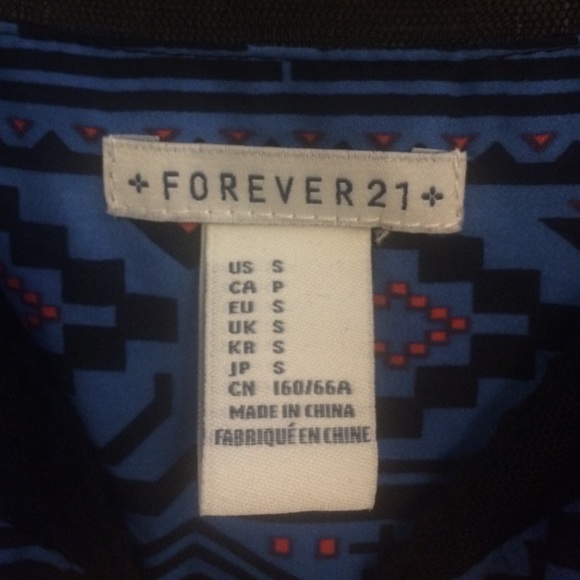 Forever 21 blue Aztec design romper. - Picture 4 of 4