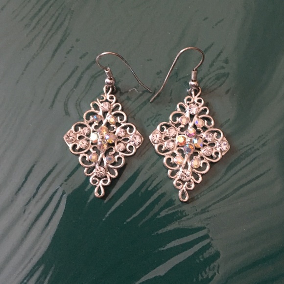 Formal Silver Earrings